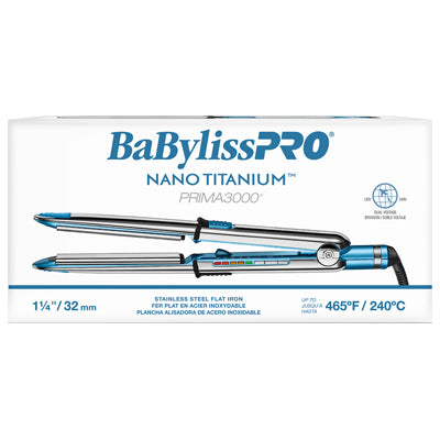 BABYLISSPRO NANO TITANIUM FLAT IRON PRIMA 3000 1 1/4"