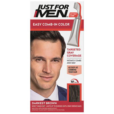 JUST FOR MEN EASY COMB-IN HAIR COLOR DARKEST BROWN (DL/3)