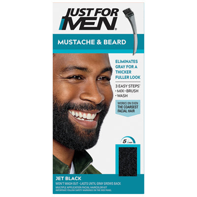 JUST FOR MEN MUSTACHE & BEARD COLOR JET BLACK (DL/3)