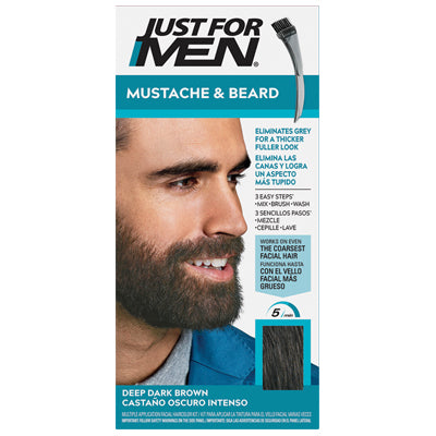 JUST FOR MEN MUSTACHE & BEARD COLOR DEEP DARK BROWN (DL/3)