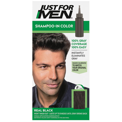 JUST FOR MEN SHAMPOO-IN HAIR COLOR REAL BLACK (DL/3)