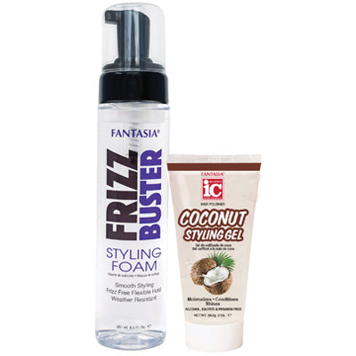 I.C. FRIZZ BUSTER STYLING FOAM 8.5oz COMBO W/2oz GEL (CS/6)