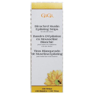 GI-GI MUSLIN STRIPS (100 PK) SMALL BLEACHED