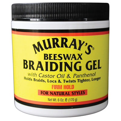 MURRAYS BEESWAX BRAIDING GEL   6oz FIRM HOLD (CS/6)