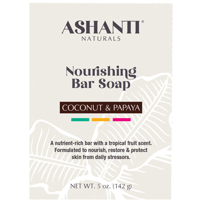 ASHANTI BAR SOAP NOURISHING 5oz COCONUT PAPAYA (DL/6)