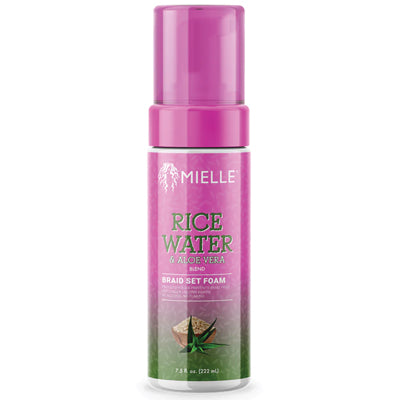 MIELLE RICE WATER w/ALOE VERA BRAID SET FOAM 7.5oz (cs/6)