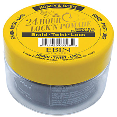 EBIN 24 HOUR LOCK'N POMADE 2.7 oz HONEY & BEE'S (DL/24)