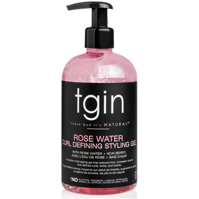 TGIN ROSE WATER CURL DEFINING STYLING GEL 13oz (cs/6)