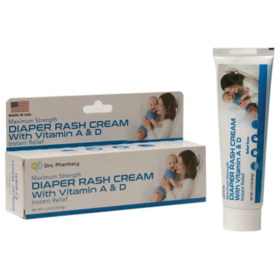 DRS PHARMACY DIAPER RASH CREAM 1.75oz MAX STRENGTH (CS/24) *