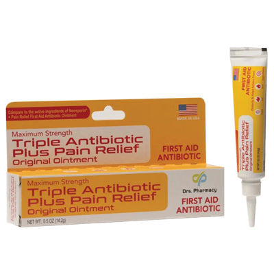 DRS PHARMACY TRIPLE ANTIBIOTIC  PLUS OINTMENT .5oz MAX (CS/24)*