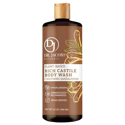 DR.JACOBS RICH CASTILE BODY WASH 32oz SANDALWOOD