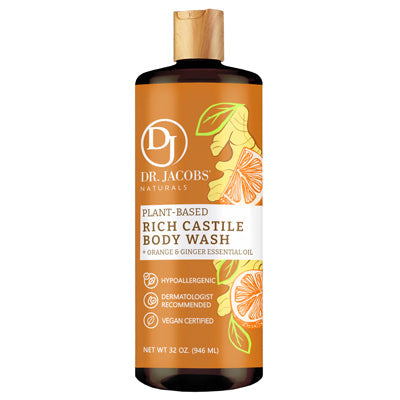 DR.JACOBS RICH CASTILE BODY WASH 32oz ORANGE & GINGER