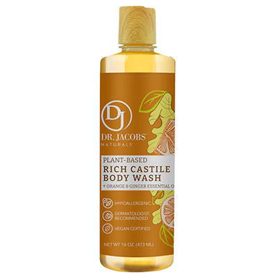 DR.JACOBS RICH CASTILE BODY WASH 16oz ORANGE & HONEY