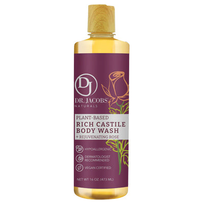 DR.JACOBS RICH CASTILE BODY WASH 16oz ROSE