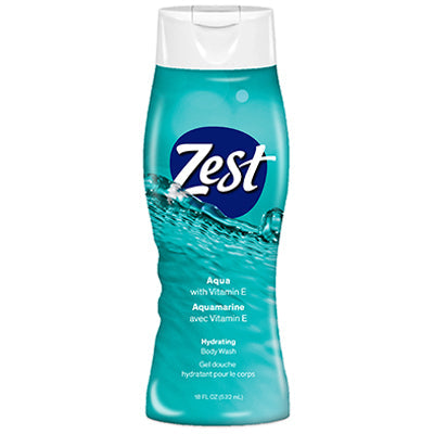 ZEST BODY WASH 18oz AQUA (CS/6)