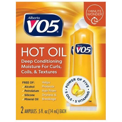 ALBERTO VO5 HOT OIL TUBE .5 OZ MOISTURIZING TREATMENT (CS/6)