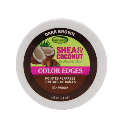 GRO HEALTHY SHEA & COCONUT COLOR EDGES 1 OZ DARK BROWN