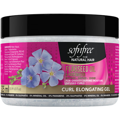 SOFN'FREE FOR NATURAL HAIR CURL ELONGATING GEL 11 OZ *