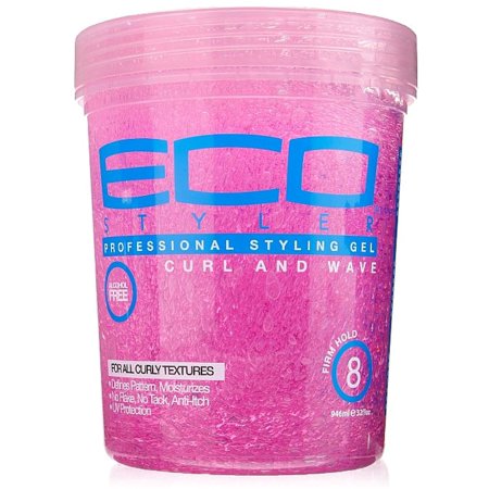 ECOSTYLE STYLING GEL CURL AND WAVE PINK 32 OZ (CS/6)