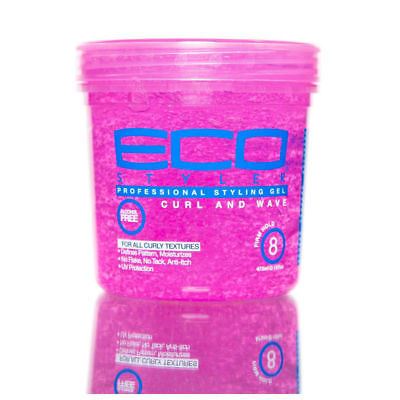 ECOSTYLE STYLING GEL CURL AND WAVE PINK 16 OZ (CS/6)