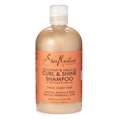 SHEA MOISTURE COCONUT &HIBISCUS CURL & SHINE SHAMPOO13oz(cs/4)