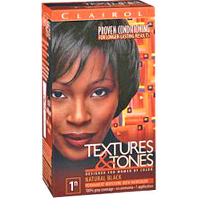 CLAIROL TEXTURES & TONES HAIR COLOR 1N NATURAL BLACK