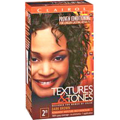 CLAIROL TEXTURES & TONES HAIR COLOR 2N DARK BROWN