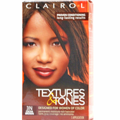 CLAIROL TEXTURES & TONES HAIR COLOR 3N COCOA BROWN