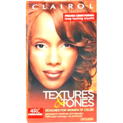 CLAIROL TEXTURES & TONES HAIR COLOR 4RC CHERRYWOOD