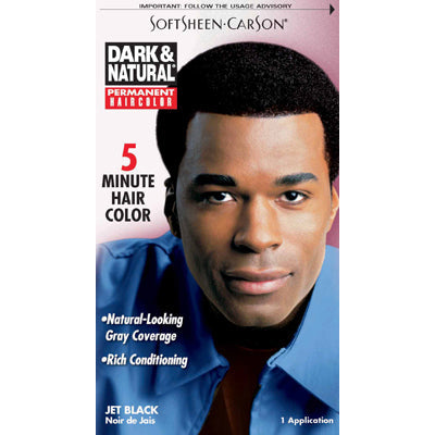 DARK & NATURAL MENS 5 MINUTE HAIR COLOR JET BLACK