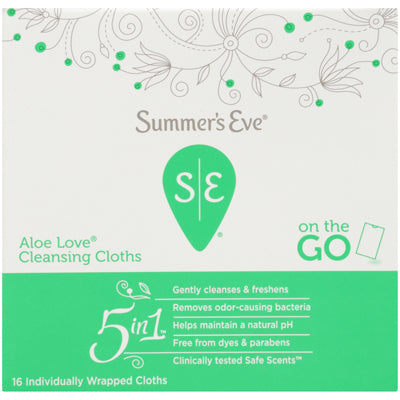 SUMMERS EVE CLEANSING CLOTHS 16'S ALOE LOVE