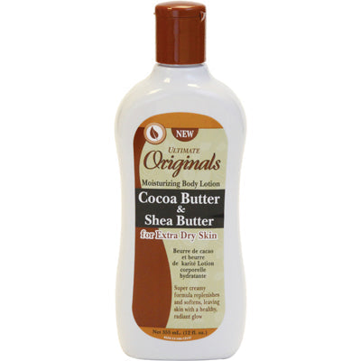 ULTIMATE ORIGINALS COCOA & SHEA BUTTER LOTION 12 OZ