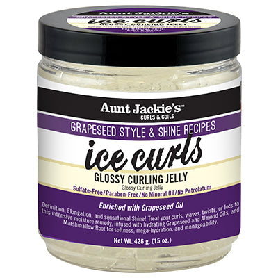 AUNT JACKIE'S GRAPESEED ICE CURLS CURLING JELLY 15 OZ(cs/6)