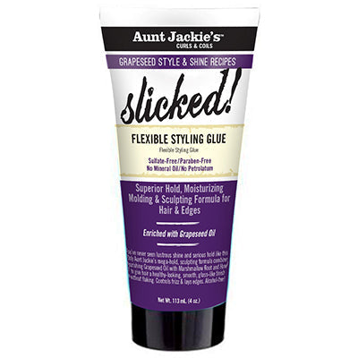 AUNT JACKIE'S GRAPESEED SLICKED FLEXIBLE STYLING GLUE 4oz (cs/12)