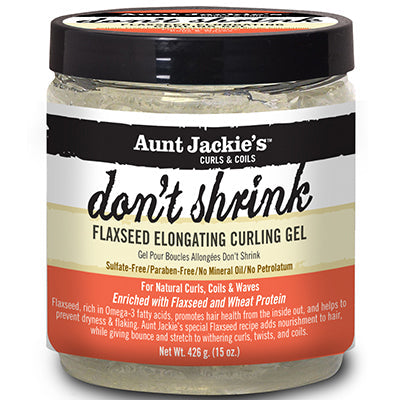 AUNT JACKIE'S DON'T SHRINK FLAX SEED CURL GEL 15 OZ