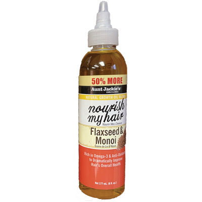 AUNT JACKIE'S GROWTH OIL 4 OZ FLAXSEED & MONOI (BONUS)