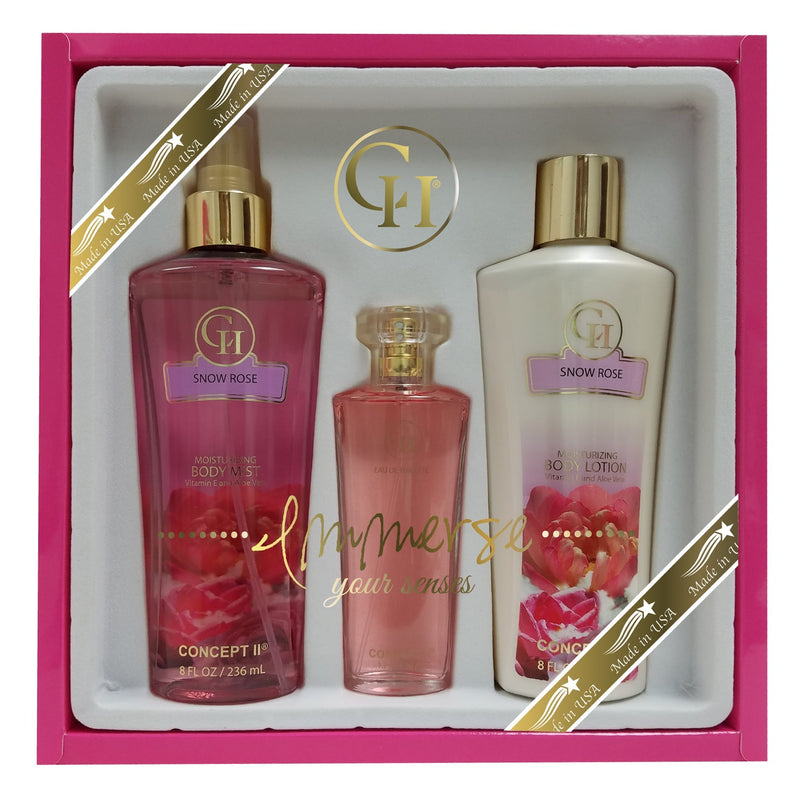 CONCEPT II HEAD TO TOE GIFT SET SNOWROSE (MIST/LOT/EDT)