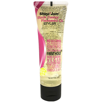 AMPRO SHINE N JAM BLACK CASTOR & FLAXSEED OIL GEL 3oz TUBE