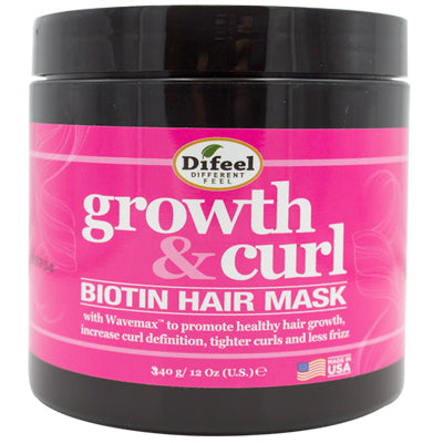 DIFEEL GROWTH & CURL BIOTIN HAIR MASK 12 OZ