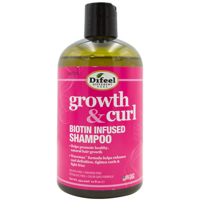 DIFEEL GROWTH & CURL BIOTIN SHAMPOO 12 OZ