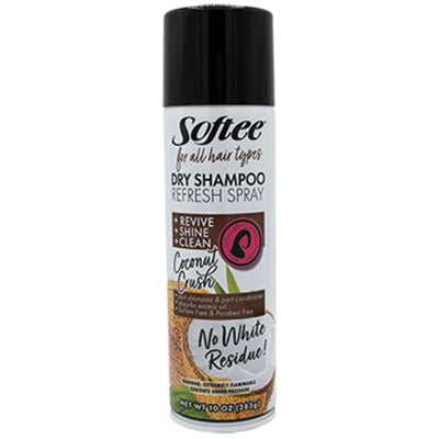 SOFTEE DRY SHAMPOO REFRESH     SPRAY 10oz COCONUT CRUSH (CS/6)