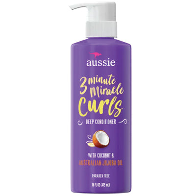 AUSSIE 3 MINUTE MIRACLE CURLS DEEP CONDITIONER 16oz (cs/6)