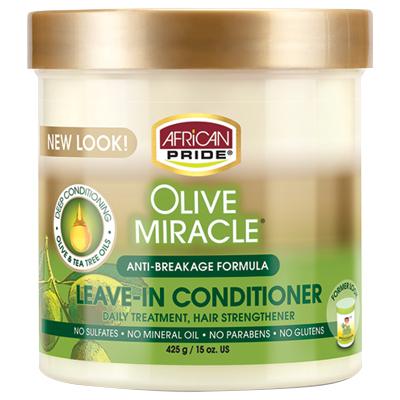 African Pride Olive Miracle Leave-In Cond 15oz Jar