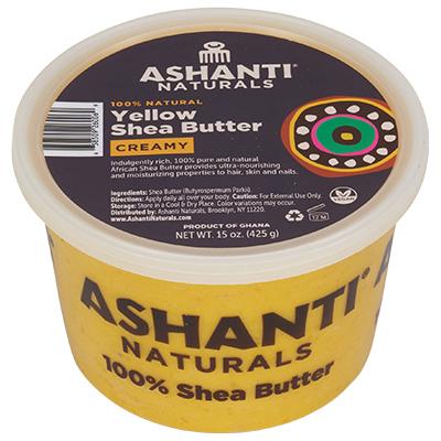 Ashanti 100% Shea Butter Soft & Creamy 15 oz (CS/6) Yellow