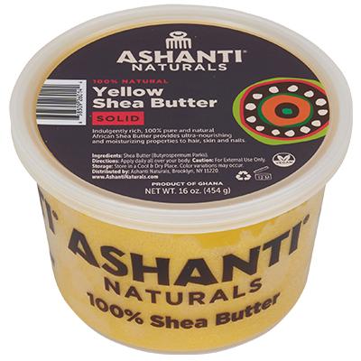 Ashanti 100% Shea Butter Solid 16 oz (CS/6) Yellow