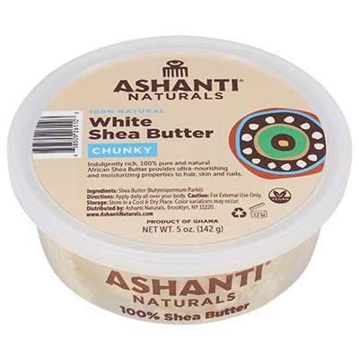 Ashanti 100% Shea Butter Chunky 5 oz (CS/12) White