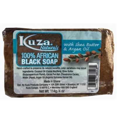 Kuza 100% African Black Soap 4oz Argan (CS/24)