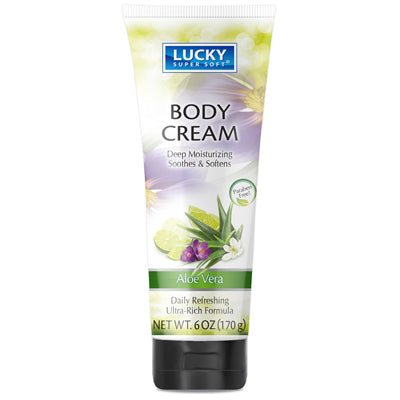 LUCKY SUPER SOFT BODY CREAM 6 oz ALOE VERA