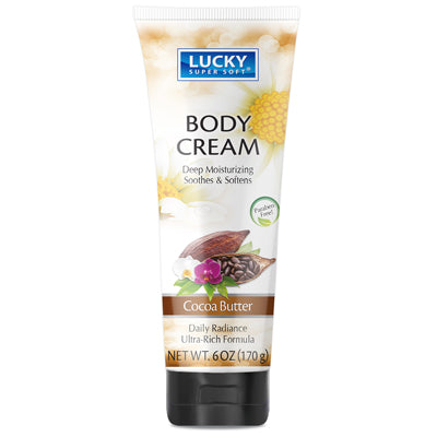 LUCKY SUPER SOFT BODY CREAM 6 oz COCOA BUTTER