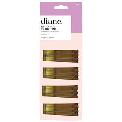 DIANE BOBBY PINS LARGE AND LONG 2.5" 40 CT BRONZE